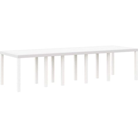 Maison Exclusive - Gartentisch Weiß 300 x 100 x 73 cm Poly-Rattan