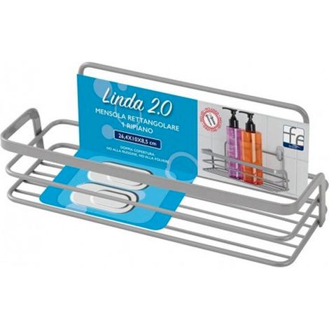 Estantería de baño rectangular elegante con un estante grande.