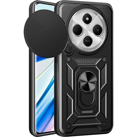 Funda protectora para Xiaomi Redmi 14C / Xiaomi Poco C75, CamShield Slide, negra. (1/5)