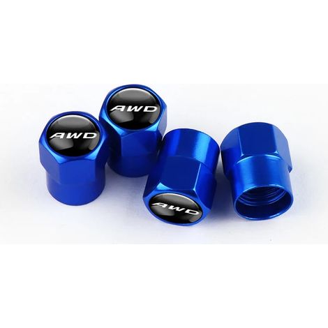 (AWD bleu) Compatible avec les modèles AWD R Design V40 V60 S40 S60L S70 S90 XC40 XC70 XC90 - 4 pièces - Embouts de valve de pneu en métal avec logo automobile (1/5)