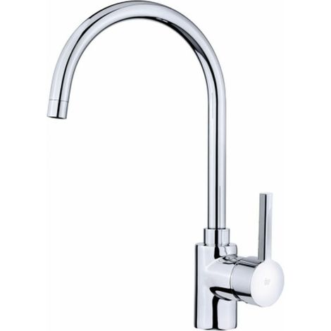 Mitigeur cuisine Chrome col de cygne