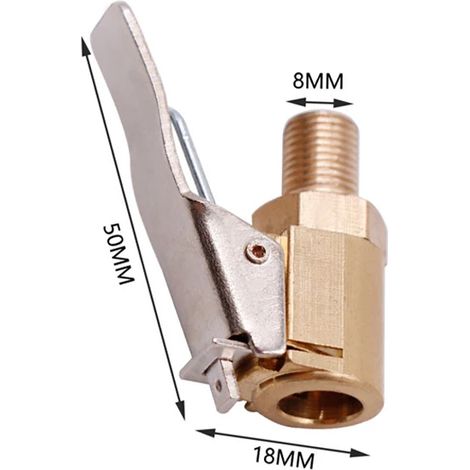 embout de pompe à pneu de voiture, valve de pneu, adaptateur de connexion de valve de gonfleur de pneu, accessoires de conversion d'embout à pince-AquaForge