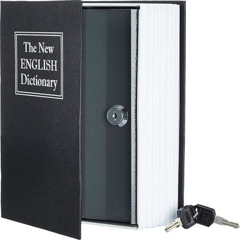 Filiyano-Coffre-fort pour livres, dictionnaire anglais, noir (1/5)