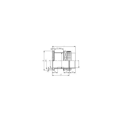GF Beh.anschl.m.Verschrbg.PVC-U/EPDM d 16x3/4" Muffe/Stutzen