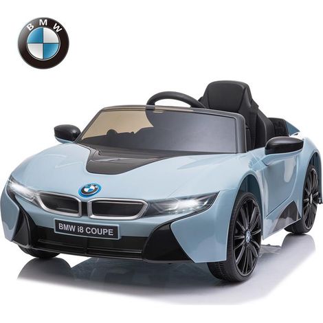 MACCHININA ELETTRICA BMW PER BAMBINI 3-8 ANNI CON TELECOMANDO LUCI E LETTORE MP3 BLU (1/5)