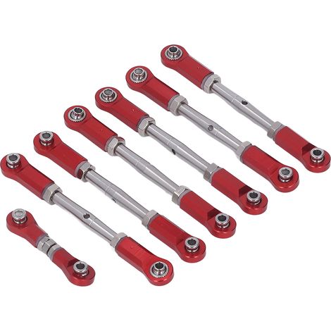 7-teiliges, verstellbares Verbindungsstück aus rotem Metall für Traxxas 1/10 RC-Auto (1/5)