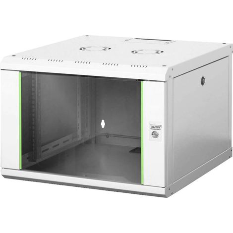 DIGITUS coffret mural 19' Soho-Line, 7 U, verrouillable, avec porte vitrée (DN-19 07U-6/6) (1/4)