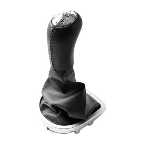 Compatible avec Clio 3 (2005-2009), Pommeau de Vitesse 5 Vitesses Manuel avec Soufflet en Cuir PU Noir, Remplacement Levier de Vitesse, Installation Facile, 8200379961, 8200393246 (1/5)
