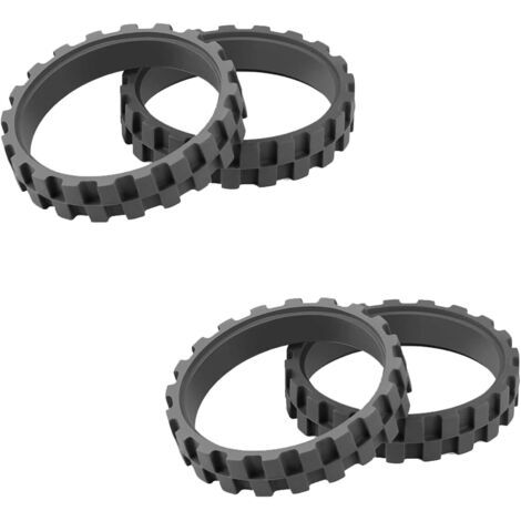 Lot de 4 pneus caoutchouc pour Roomba 500/600/700/800/900 Remplacement roues latérales Antidérapants et grande adhérence (1/5)