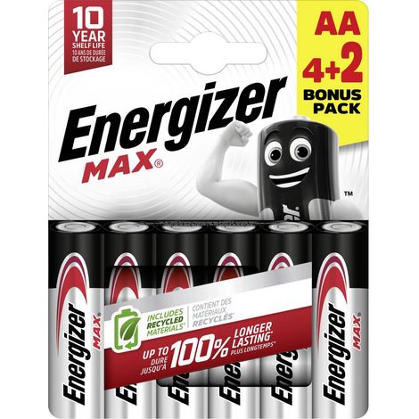 Energizer Max Batteria Stilo (AA) Alcalina/manganese 1.5 V 6 pz.