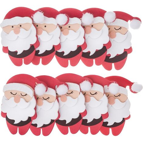 Autocollants en mousse 3D Père Noël en mousse, 10 pièces. (1/3)