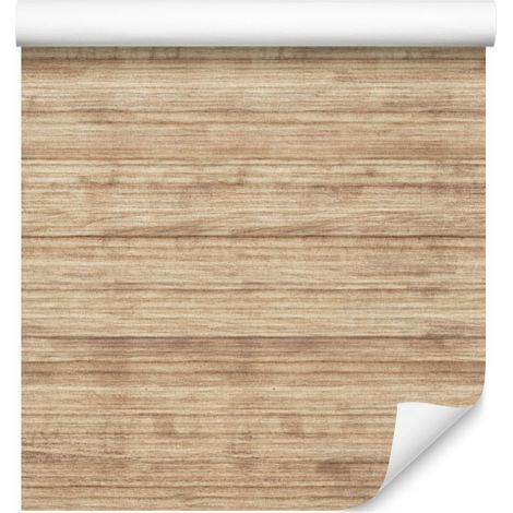 Carta da parati con motivo effetto legno chiaro per soggiorno e camera da letto, 50x1000 cm (1/5)