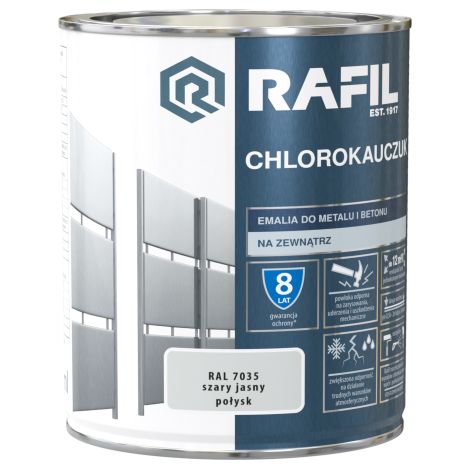 Rafil Chlorokauczuk grigio chiaro lucido RAL7035 0,75L (1/2)