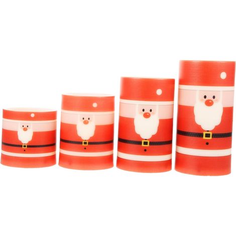 4pièces Bougies Led Décoratives Sans Flamme Lot Pour Noël Ambiance (1/5)