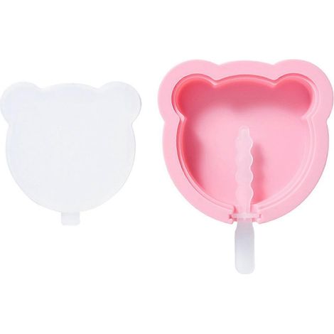 Moule à glace en forme de patte de chat et de pastèque, réutilisable, facile à démouler, avec couvercle, facile à nettoyer, rose/bleu. (1/5)