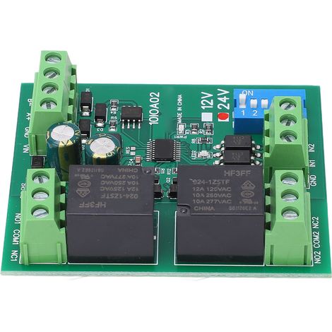 Module relais 2 canaux RS485, carte de contrôle, contrôleur de commutateur CC 24 V pour équipement (1/5)