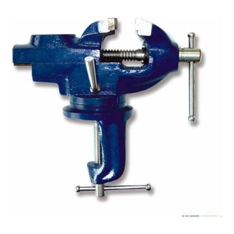 MORSA DA BANCO CON BASE GIREVOLE APERTURA MASSIMA 50 MM FISSAGGIO A MORSETTO