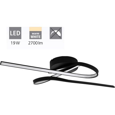 Eglo Led Deckenleuchte Selvina 1 schwarz, 69 x 28 cm Deckenlampen & Kronleuchter (1/2)