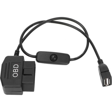 Câble d'adaptateur OBD2 mâle USB 16 broches pour charge et diagnostic, connecteur universel 48 cm (1/5)