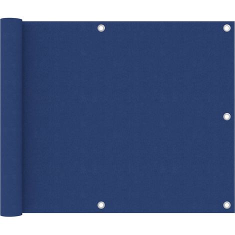 Paravent de balcon bleu, 75 x 600 cm, tissu Oxford