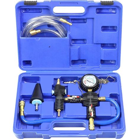 Kit comprobador de circuito de refrigeracion y vacio para purgar y llenar circuito de refrigeracion de coche