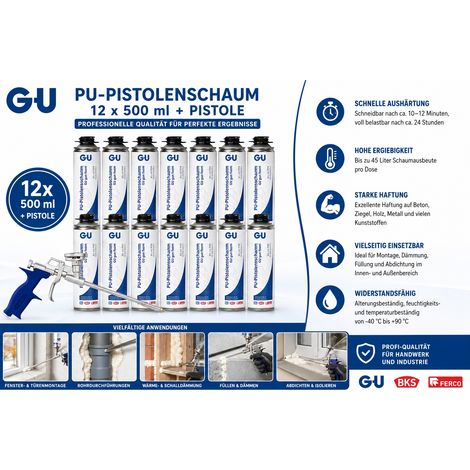 12x GU-Pistolenschaum H-01106-00-0-0 + Pistole Größe L H-01454-00-0-0 (1/2)