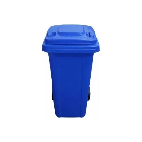 IBEROGARDEN Contenedor con ruedas 120L con mango antideslizante Fácil transporte y durabilidad color azul (1/5)