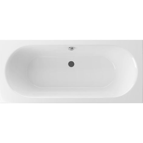 Excellent Baignoire Rectangulaire Oceana Slim - 160x75 cm - Blanc Brillant - Élégante et Pratique (1/4)