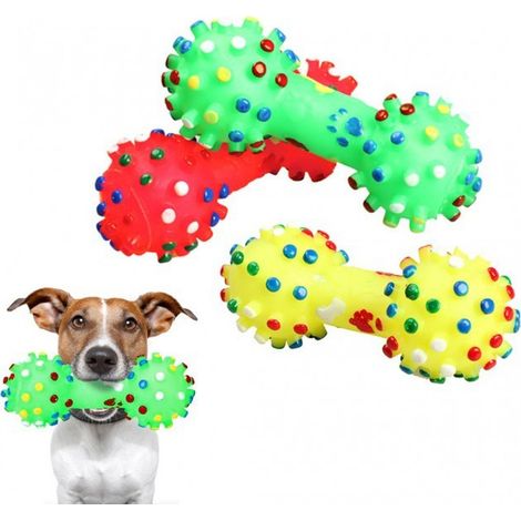 TrAdE Shop Traesio - Gioco A Forma Di Osso Riportino Per Animali Domestici 16 Cm Gomma Morbida Sonoro - (1/4)