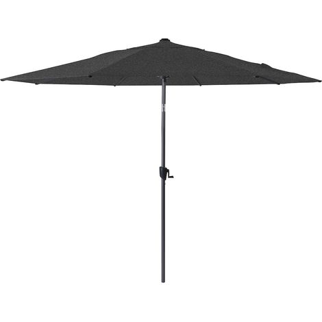 PROLOISIRS Parasol droit en aluminium inclinable avec manivelle - Ø300 cm - Coloris chiné graphite