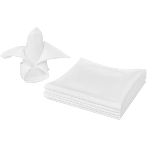 10 servilletas blancas de tela 50 x 50 cm vidaXL