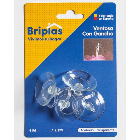 Crochet Ventouse Transparent - Pack de 4