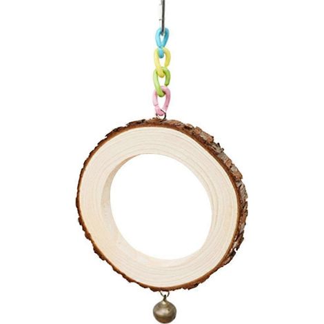 Balançoire pour oiseaux avec balançoire colorée en bois à suspendre pour perruches (1/4)