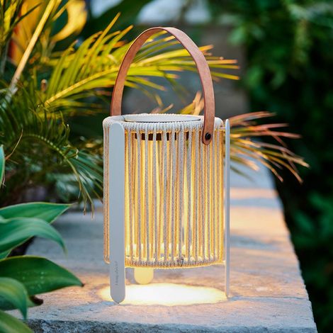 Lampe Liny solaire argile H22cm - Hespéride