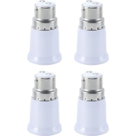 Lot de 4 convertisseurs d'ampoule B22 vers E27, adaptateur de douille d'ampoule à boucle vers vis (1/5)