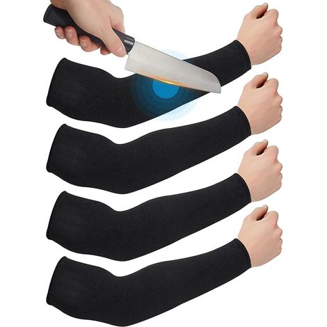 2 pares de mangas resistentes a los cortes, protectores de brazo delgados, protectores de brazo para piel fina, mangas para prevenir moretones para hombres y mujeres (1/5)