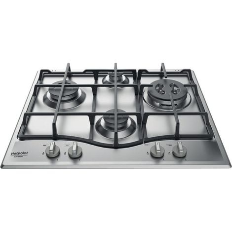 Hotpoint PCN 641 T/IX/HAR Einbau-Gaskochfeld, 60 cm, 4 Brenner