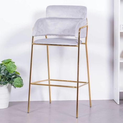 Nest Dream - Designer-Hocker mit Samtbezug - Cruiser - Grau