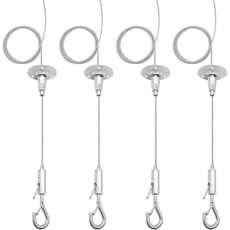 Set mit 4 Aufhängeseilen für Deckenpaneele, 1,8 m (6 Fuß), verstellbar über 2 m (1/5)