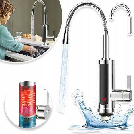 Grifo de cocina eléctrico con calefacción y pantalla LCD - Agua caliente instantánea (1/5)