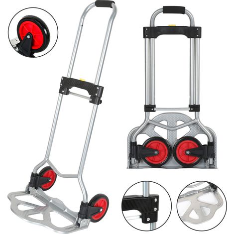 Wolketon Carrello manuale pieghevole in acciaio per sacchi da 60 kg Carrello multiuso