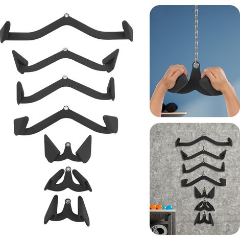 Seitliche Zugstange T-Stange V-Stange Seilzugmaschine mit Rolle Zubehör für seitlichen Zug Zubehör für hinteren Trizepszug Griffe für Krafttraining (1/5)