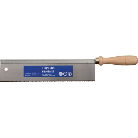 Sierra de precisión hoja-L250xB60mm cortes finos en HAYA curvada C75 recta TECWERK (1/2)