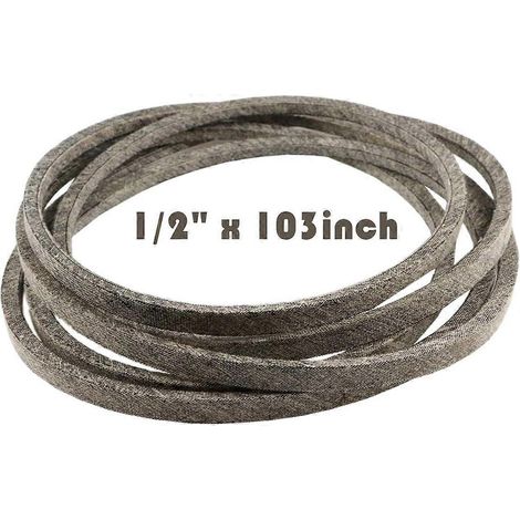 Courroie d'entraînement de lame de plateau de coupe pour tondeuse à gazon John Deere GX20072 GY20570, Cub Cadet/MTD/Troy-Bilt 754-04219 954-04219 OCC-754-04219 1/2" x 103" Fabriquée (1/5)