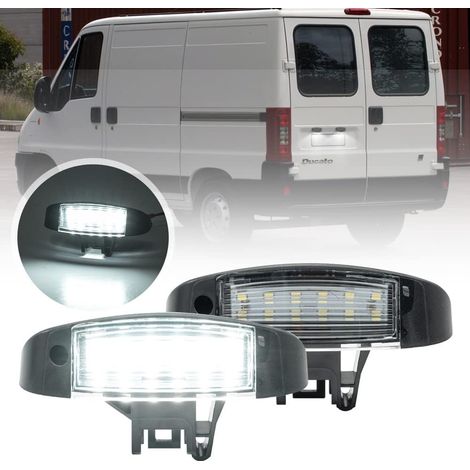 feux de plaque d'immatriculation LED pour Fiat Ducato Peug.eot Boxer Citr.oen Jumpy Expert Scudo d'imma 2x 00-06 (1/5)