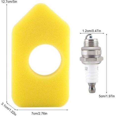 Kit di Riparazione per Carburatore, Filtro Aria e Candele d'Ignizione per Tagliaerba Piccoli, Inclusi Accessori Vari (1/3)