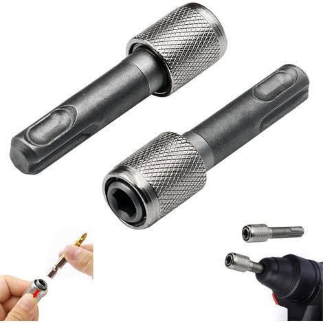 Stück SDS-Plus Bithalteradapter 6,35 mm (1/4") Sechskantschaft-Bohrerhalter-Konverter Rundschaft auf Sechskantschaft-Adapter für Schlagbohrmaschinen und Hämmer (1/5)