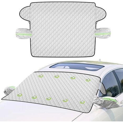Randaco Cubre Parabrisas Magnético para Coche Cubre Parabrisas Protección Universal Cubre Parabrisas Anti Sol, UV, Heladas 145 x 113cm (1/5)