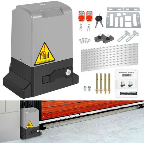 Wolketon Schiebetorantrieb Set - 370W Motor, bis 800 kg, mit 2 Schlüssel und Fernbedienung, Hoftorantrieb, Torantrieb, Schiebetor, Toröffner