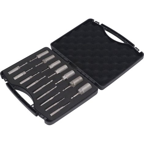 Satz mit 16 Sechskant-Schlagschraubeinsätzen mit Adaptern, tiefen Bits für Elektroschrauber und Schlagschrauber, 1/4-Zoll-Bohrfutter, aus robustem Stahl. (1/5)